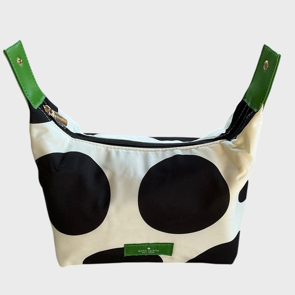 Kate Spade Everything Puffy Medium Cosmetic Case Bag with Green Accents - Picture 6 of 7